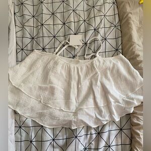 New Never Worn: p cill off white gauze cami strap top